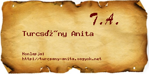 Turcsány Anita névjegykártya